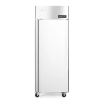 Nerūdijančio plieno šaldytuvas, 670 l, 730x800x2096 mm, GN 2/1, 230V/220W, Profi Line, 232118, Arktic