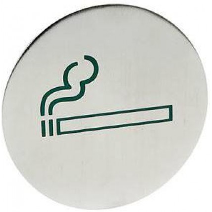 Ant durų tvirtinama informacinė lentelė - rūkymo vietos - 75 mm - 663783